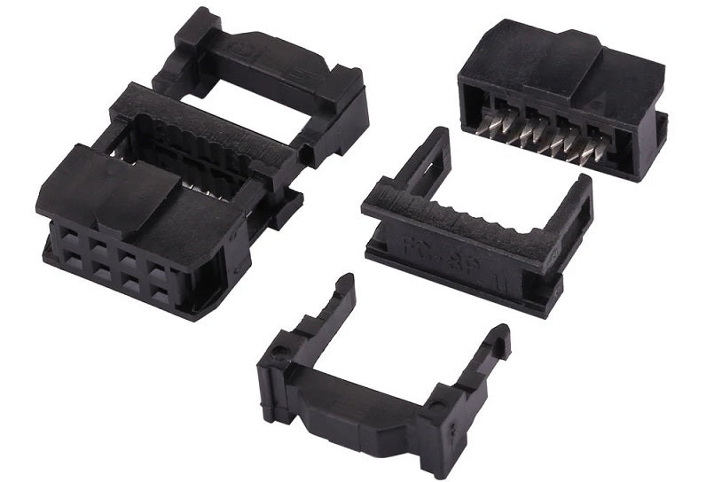 8-Pin IDC Socket Connector for Ribbon Cable (5 Pack) product image for electronics and prototyping use