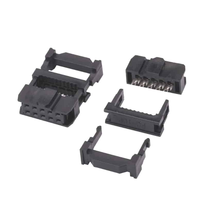 10-Pin IDC Socket Connector for Ribbon Cable (5 Pack) product image for electronics and prototyping use