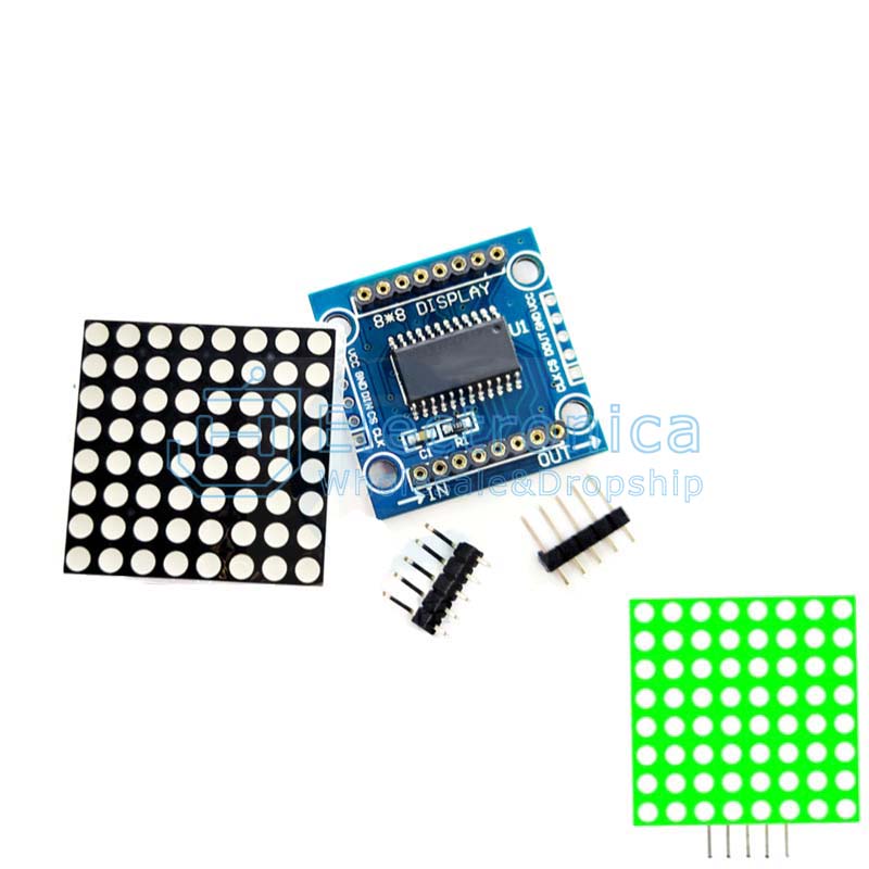 MAX7219 Blue/Green/Red LED Display Module