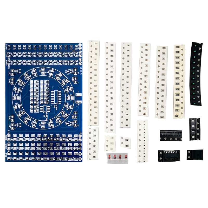 Rotating Ring and Flashing LED SMD Practice Kit product image for electronics and prototyping use