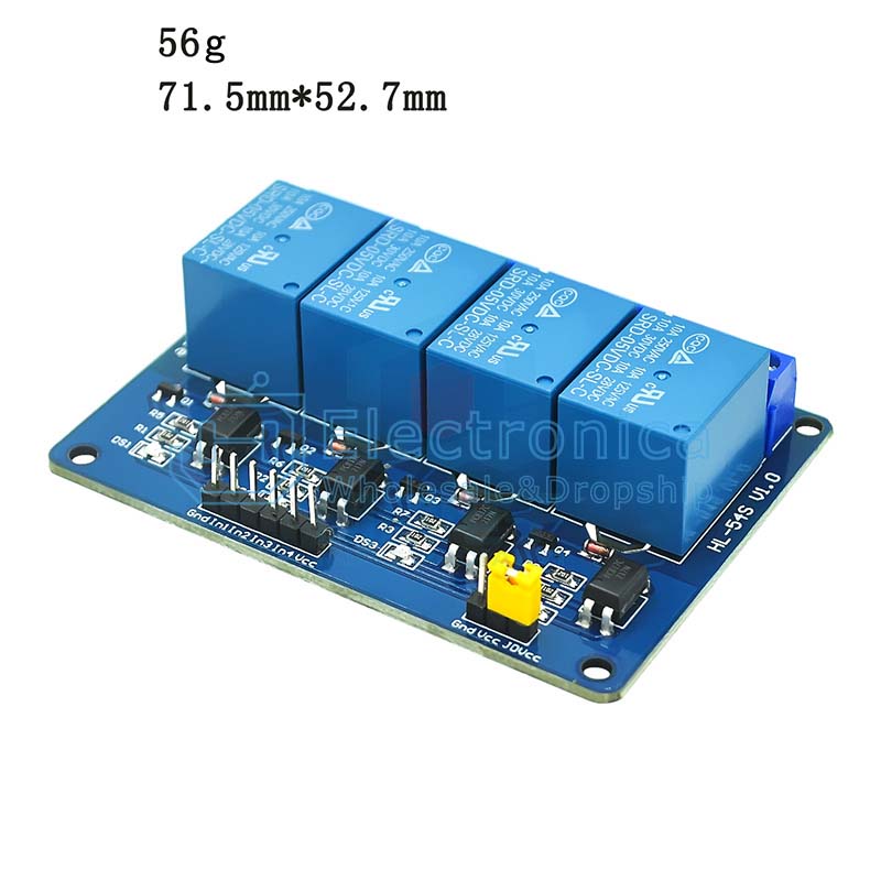 4 Channel 5V Relay Module with Optocoupler Protection - I Found Tech Chinese Warehouse Import