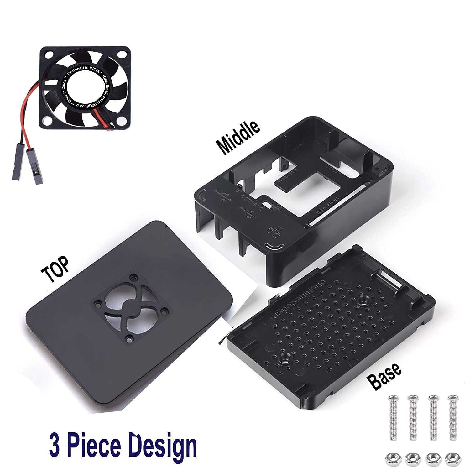 Raspberry PI 4 Case With Fan product image for electronics and prototyping use