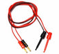 Test hooks with banana connector (1 red &amp; 1 black) product image for electronics and prototyping use