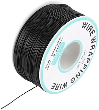 250m Black 30AWG 0.25mm Wire Roll product image for electronics and prototyping use