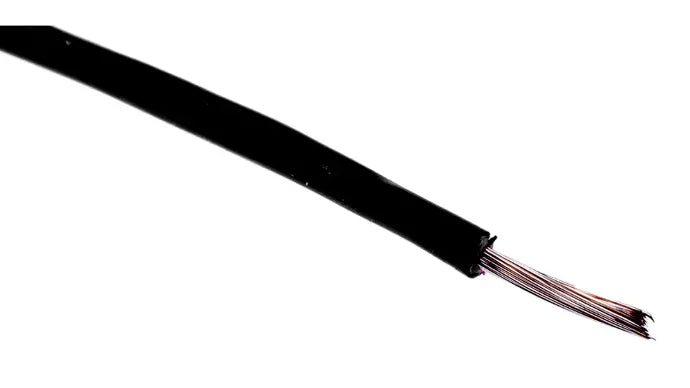 0.4mm Black PVC Insulated Tinned Copper Wire per Meter product image for electronics and prototyping use
