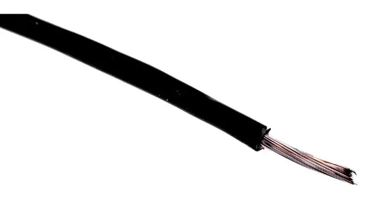 0.4mm Black PVC Insulated Tinned Copper Wire per Meter product image for electronics and prototyping use