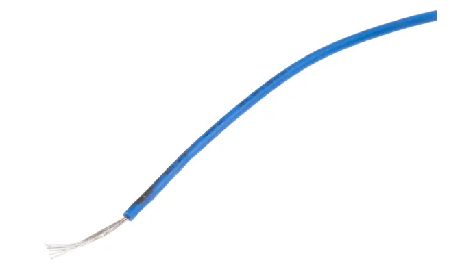 0.4mm Blue PVC Insulated Tinned Copper Wire per Meter product image for electronics and prototyping use
