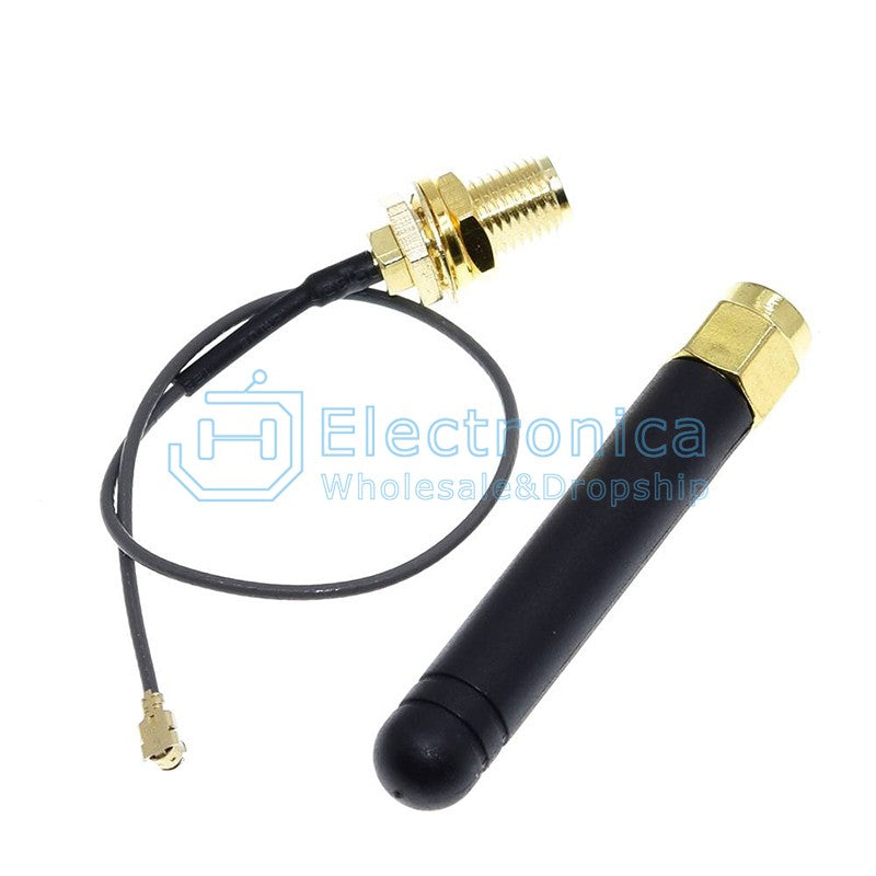 Glue Stick Antenna + SMA to IPEX Connecting Wire for SIM800L GPRS TCP IP Module - I Found Tech Chinese Warehouse Import
