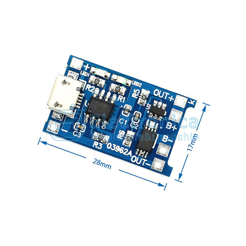 TP4056 18650 Lithium Battery Charging Protection Board - I Found Tech Chinese Warehouse Import - 1A Lithium battery micro...