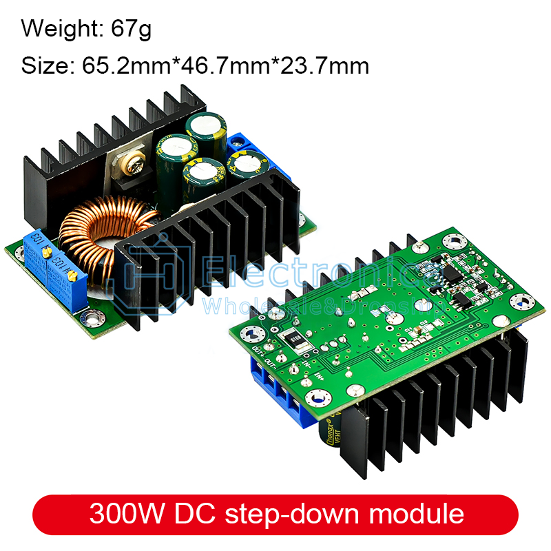 DC-DC 9A 300W Step Down Buck Converter 5-40V to 1.2-35V Power Supply Module