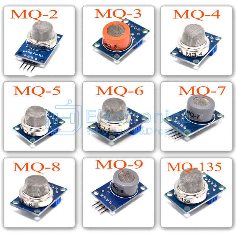 MQ Series Gas Detection Module MQ-2/MQ-3/MQ-4/MQ-5/MQ-6/MQ-7/MQ-8/MQ-9/MQ-135 - I Found Tech Chinese Warehouse Import -...