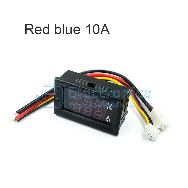 DC0-100V 1A 10A 50A 100A LED DC DUAL Display Digital Ammeter