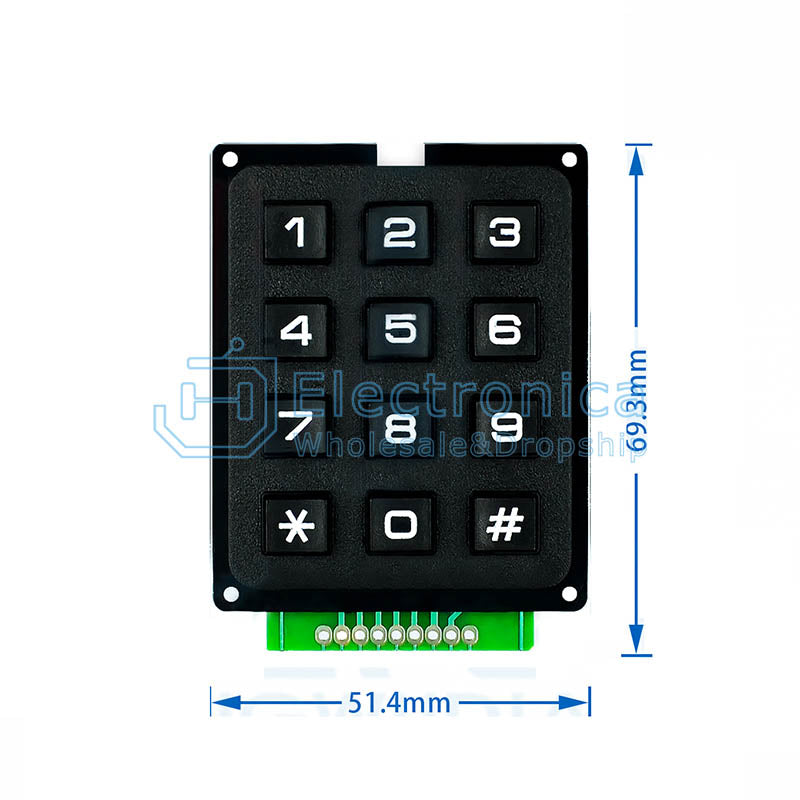 16 Keys (4x4),12 Keys (4x3) Matrix Keyboard Module - I Found Tech Chinese Warehouse Import - 4*3