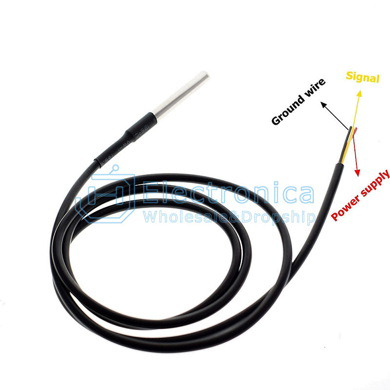 DS18B20 Waterproof Temperature Probe Sensor - I Found Tech Chinese Warehouse Import - 0.5m