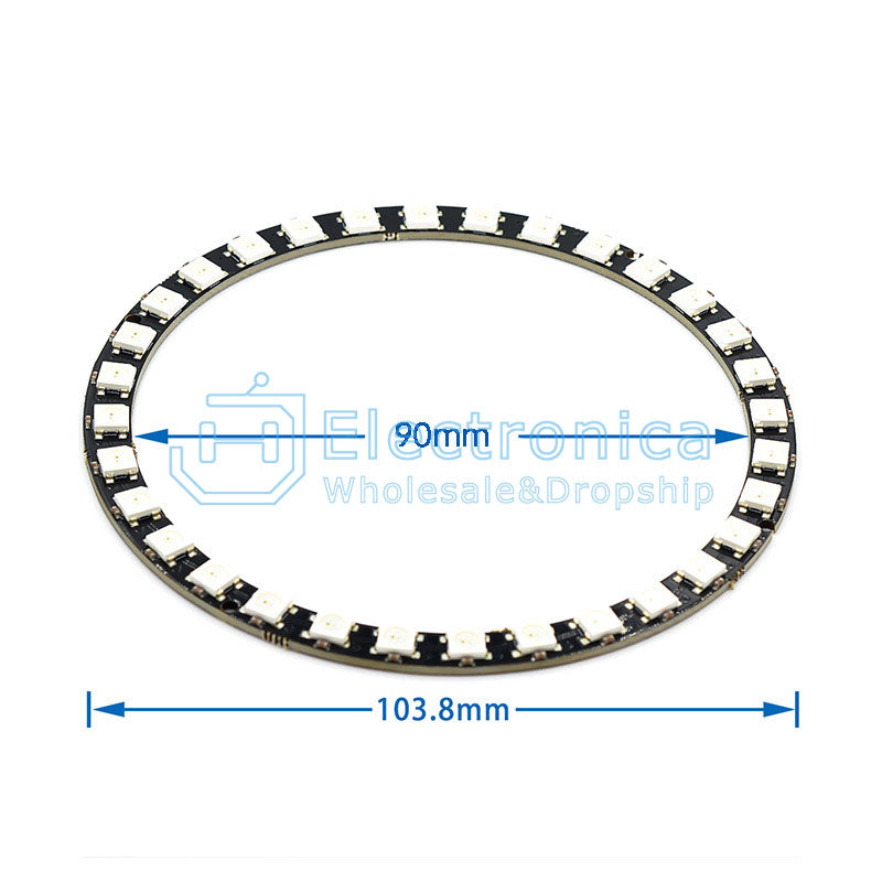 1/3/4/7/8/12/16/24 Bit WS2812 5050 RGB LED Lamp Panel Module
