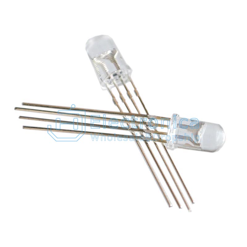 5MM LED RGB Tri-Color 4 Pin Common Cathode - I Found Tech Chinese Warehouse Import - Foggy 10pcs