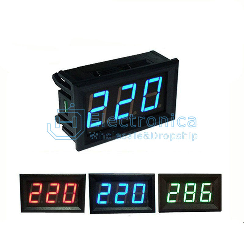 AC 70-500V 0.56" LED 2 Wires Digital Voltmeter Tester - I Found Tech Chinese Warehouse Import - Blue