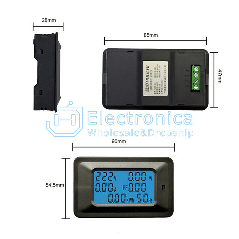 AC110~250V 20A/100A Digital Power Energy Voltmeter Ammeter Wattmeter Tester - I Found Tech Chinese Warehouse Import - 100A