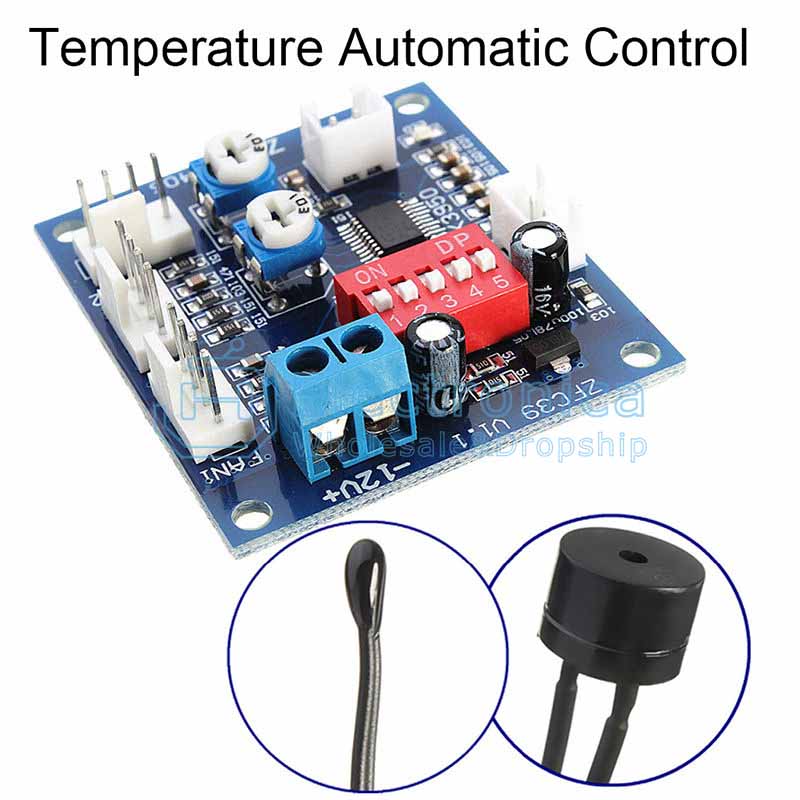 PWM 4-Wire Fan Temperature Speed Controller Board - I Found Tech Chinese Warehouse Import