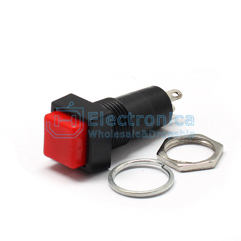 12MM PBS-12B Square Button Switch - I Found Tech Chinese Warehouse Import - Black