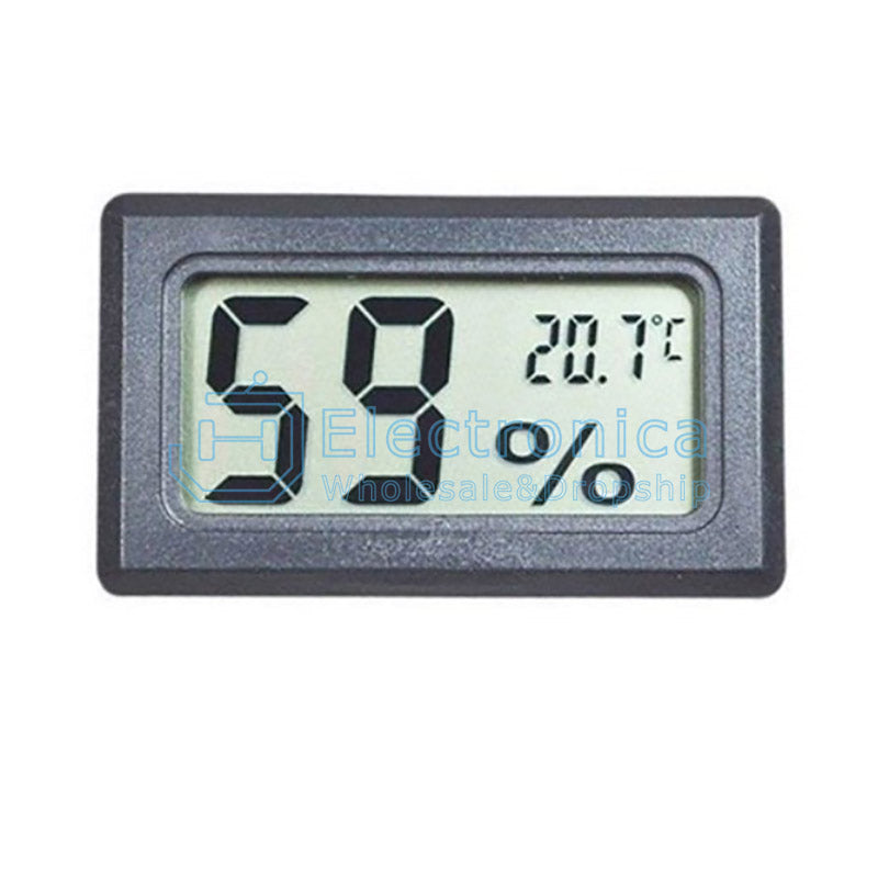 LCD Electronic Temperature and Humidity Meter - I Found Tech Chinese Warehouse Import - Black thermometer (with battery)
