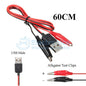 60CM Alligator Test Clips Clamp to USB Male Connector Power Adapter Cable - I Found Tech Chinese Warehouse Import