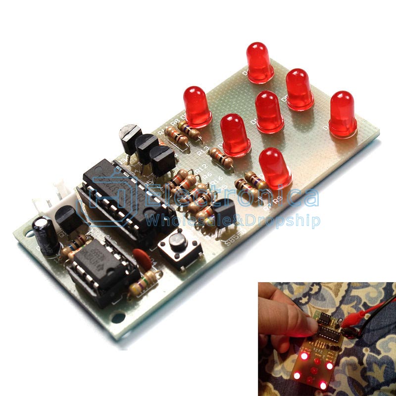 NE555 CD4017 5mm Red LEDs ICSK057A Electronic Fun DIY Kit - I Found Tech Chinese Warehouse Import