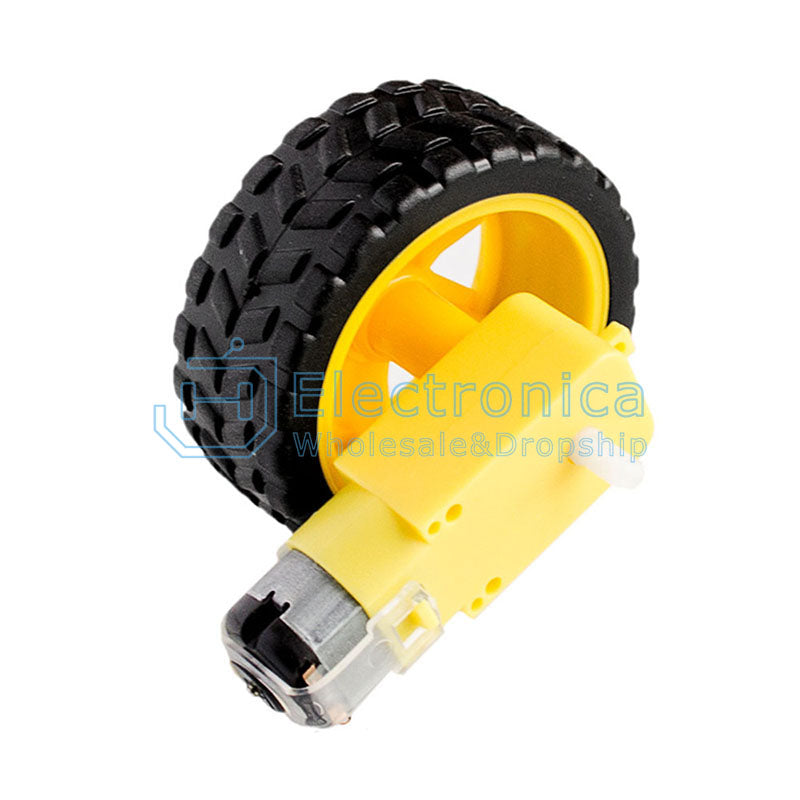 TT Motor Smart Wheels Chassis Robot Gear Motor Kit - I Found Tech Chinese Warehouse Import - A set (wheel + motor)