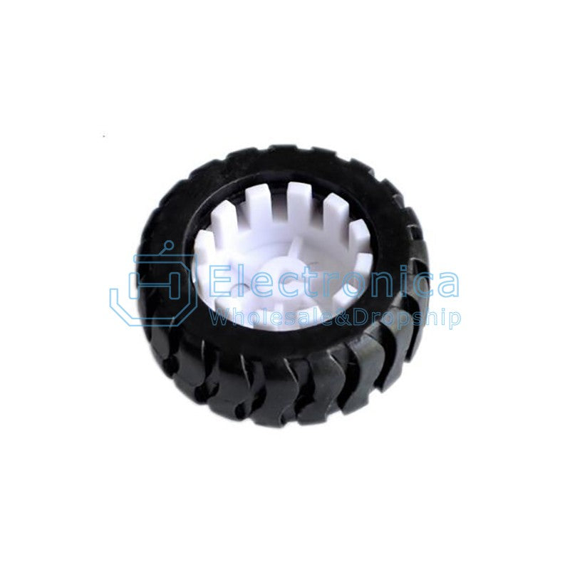 43MM D-axis Rubber Wheel for Tracking Car - I Found Tech Chinese Warehouse Import