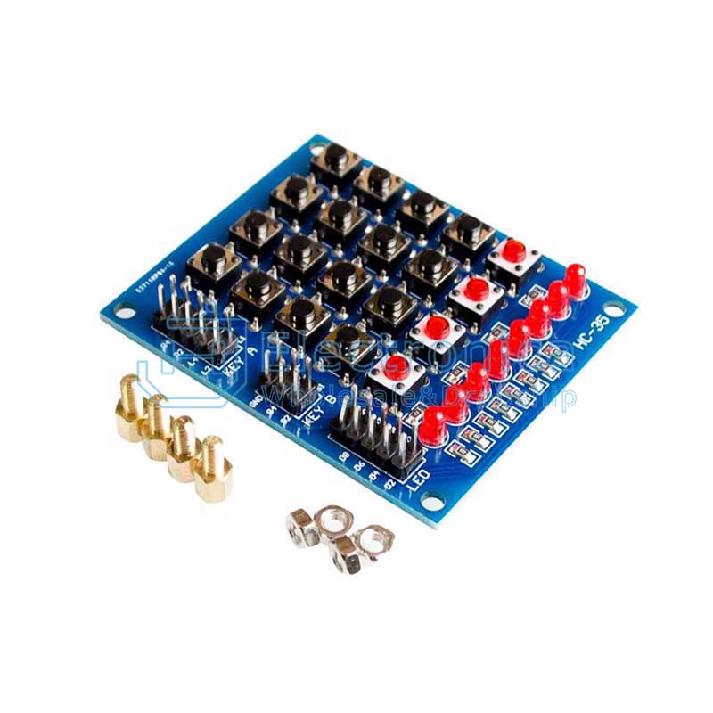 4X4 Matrix Keyboard with Push Buttons - I Found Tech Chinese Warehouse Import