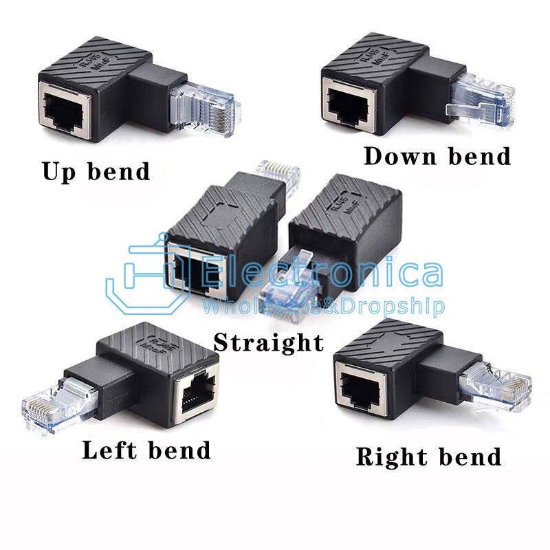 RJ45 Male to Female Adapter - I Found Tech Chinese Warehouse Import - Down bend