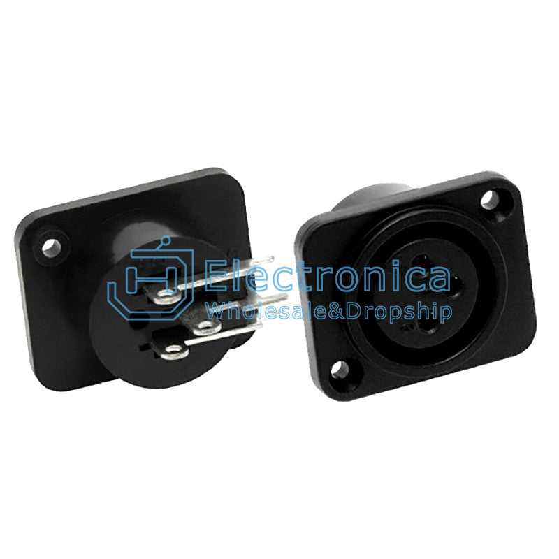 3Pin Flat Curved Foot XLR Female Socket - I Found Tech Chinese Warehouse Import