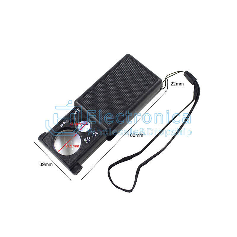 30X 60X Pull-out Magnifier with LED - I Found Tech Chinese Warehouse Import