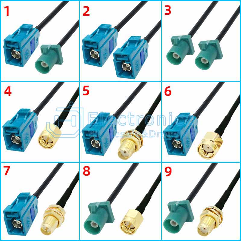 RG174 Fakra Z-type Adapter Cable - I Found Tech Chinese Warehouse Import - Option 36031;36061