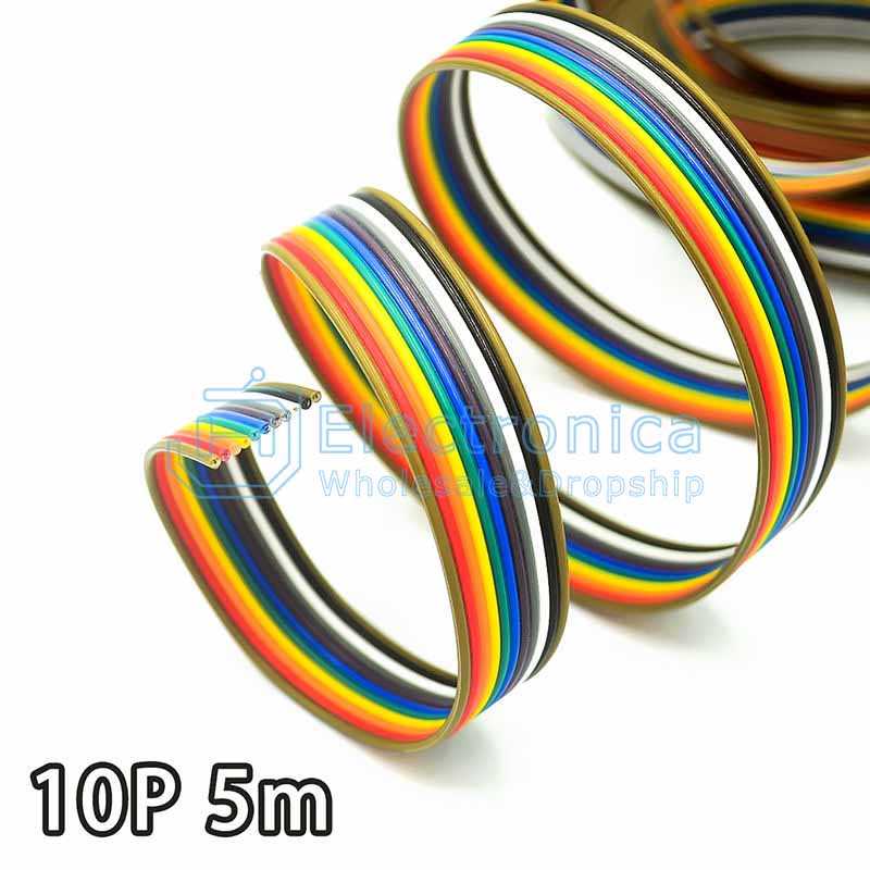 5 Meter 10P/20P 2.54MM Rainbow DuPont Cable - I Found Tech Chinese Warehouse Import - 10P