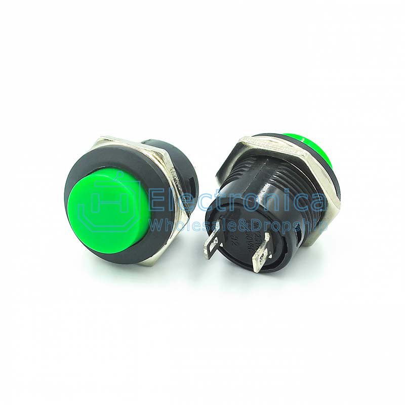 R13-507 16MM Self-reset Button Switch - I Found Tech Chinese Warehouse Import - Green