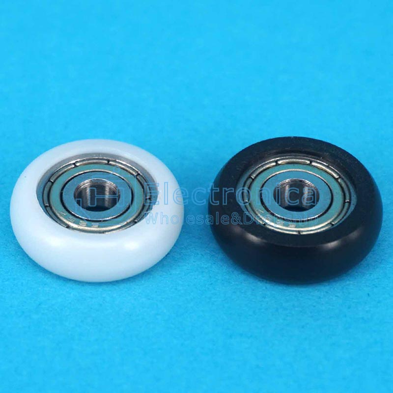 3D Printer 2020 Openbuilds BX24 Wheel Pulley - I Found Tech Chinese Warehouse Import - black（5*21.5*7mm）
