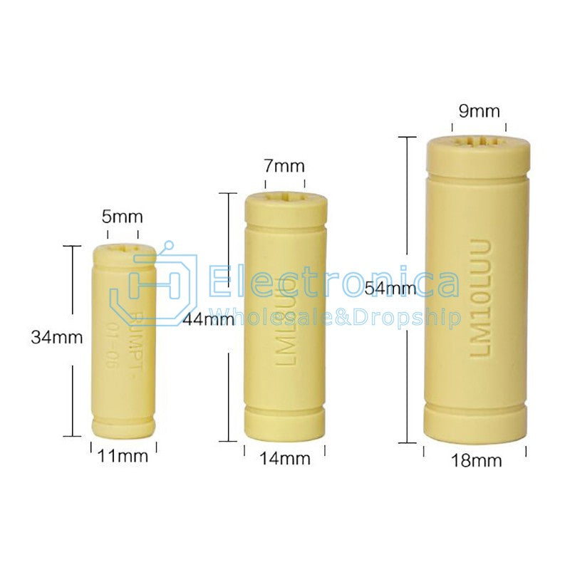 Linear Motion Solid Plastic Lengthened Bearing LML6UU LML8UU LML10UU - I Found Tech Chinese Warehouse Import - LML10UU