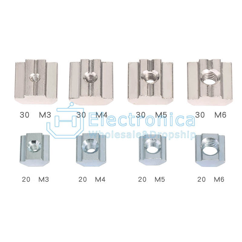 EU20/30 Slide Nut Galvanized T-square Nut M3/4/5/6 - I Found Tech Chinese Warehouse Import - Option 14576;17422