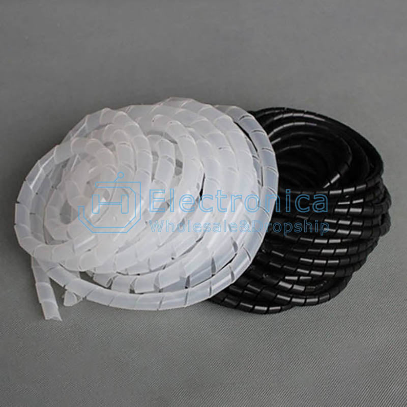 Black /White 4-30MM Spiral Band Cable Sleeves Winding Pipe - I Found Tech Chinese Warehouse Import - Option 25792;25794