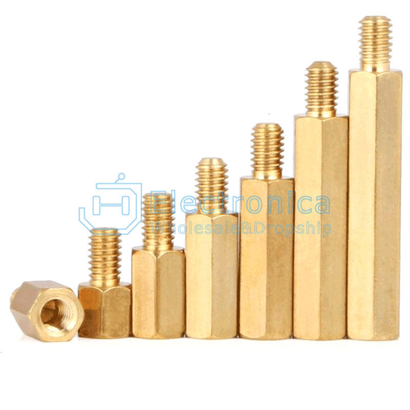 M3*5/6/8/10/11/12/14/15/30/50+6 Single Head Hexagonal Copper Column - I Found Tech Chinese Warehouse Import - M3 Nut(10pcs)