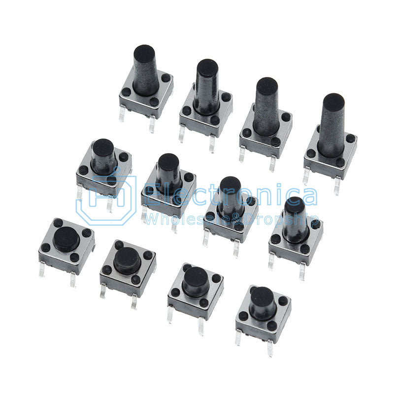 6*6*4.3/5/6/7/8/9/10/11/12/13mm 4Pin DIP Micro Touch Switch - I Found Tech Chinese Warehouse Import - 10H 100pcs