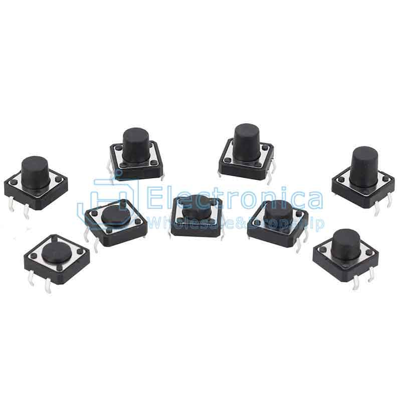12*12*4.3/5/6/7/8/9/10/11/12mm 4Pin DIP Micro Touch Switch - I Found Tech Chinese Warehouse Import - 10H 10pcs