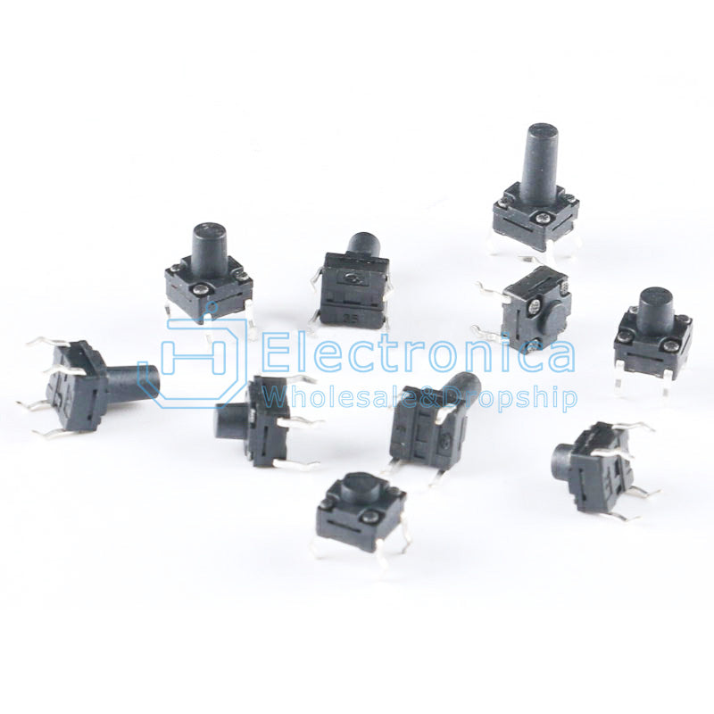 6*6*4.3/5/6/6.5/7/8/9/10/11/12mm 4Pin DIP Waterproof Micro Touch Switch - I Found Tech Chinese Warehouse Import - 10H 10pcs