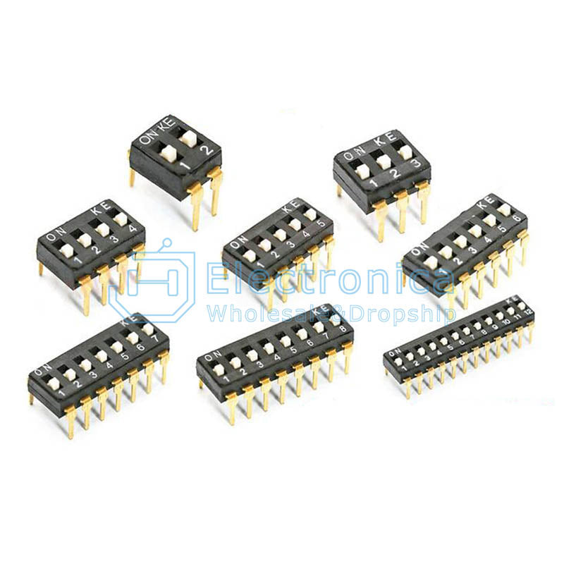 DSIC02LSGET/DSIC04LSG 2.54MM 1P/2P/3P/4P/5/6/8/10P KE DIP Switch - I Found Tech Chinese Warehouse Import - 10P