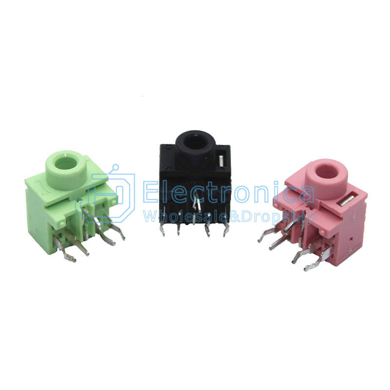 5P PJ-317 Double Channel Audio Socket - I Found Tech Chinese Warehouse Import - Black(10pcs)