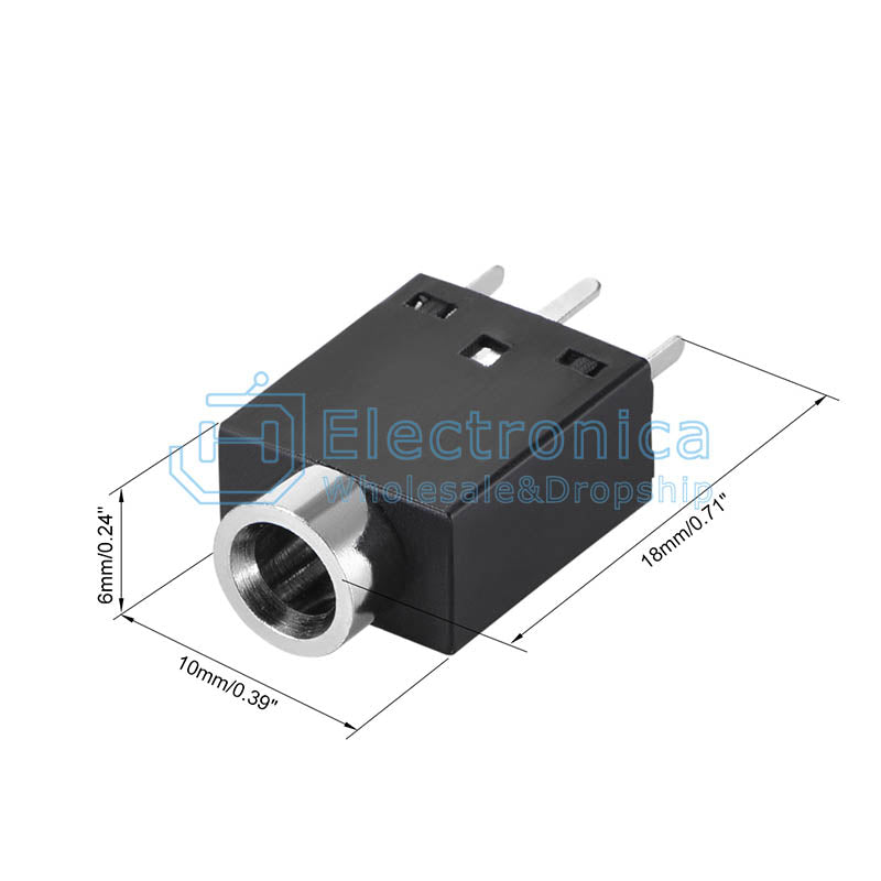 PJ-358 Vertical Type Audio Socket - I Found Tech Chinese Warehouse Import - 10PCS