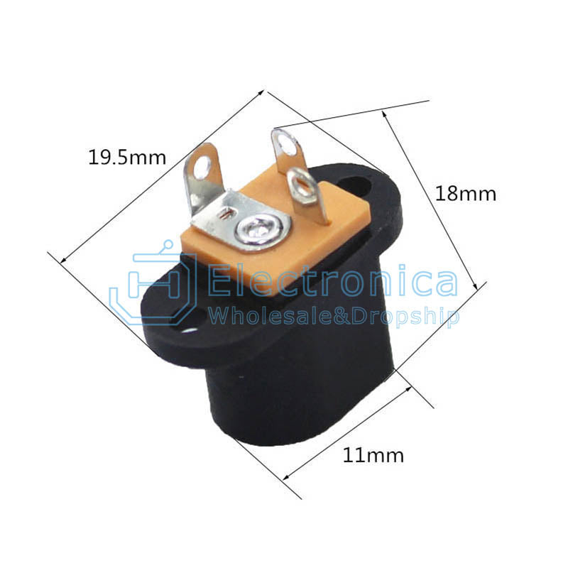 DC-017 5.5*2.1mm Female DC Power Socket With Ear Screw Hole - I Found Tech Chinese Warehouse Import - 10PCS