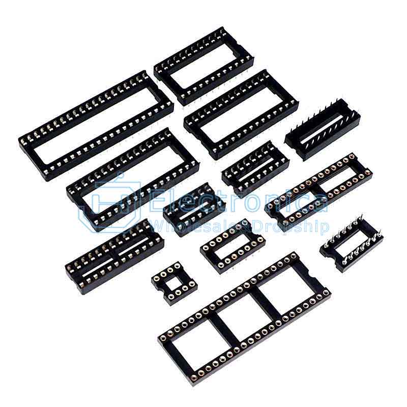 DIP Round Hole 6/8/14/16/18/20/24/28/32/40P IC Socket Integrated Block - I Found Tech Chinese Warehouse Import - Option...