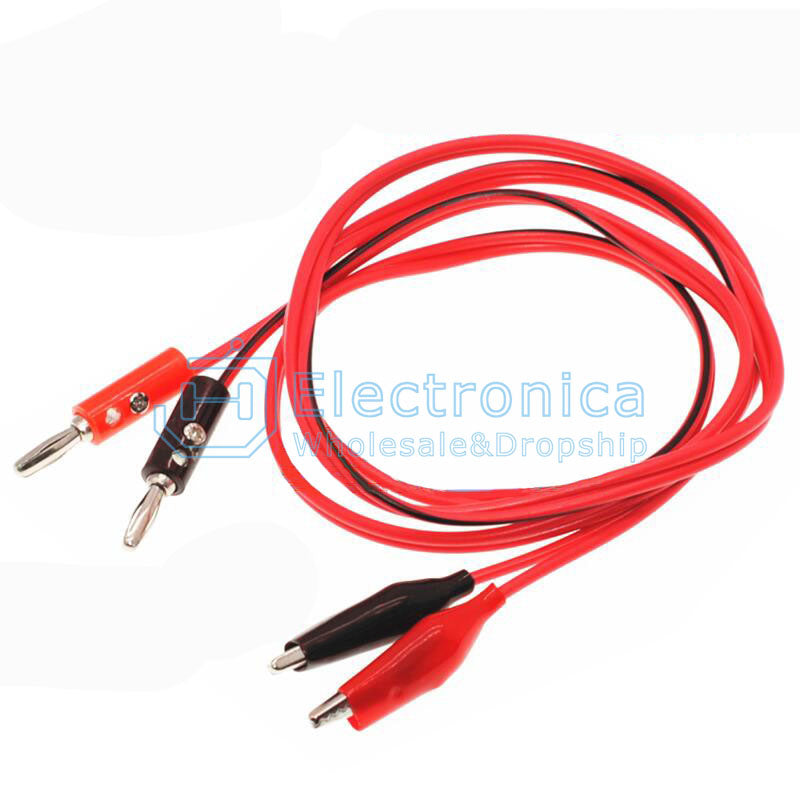 1 Pair 1m Banana Plug to Alligator Clip Red-Black Test Leads - I Found Tech Chinese Warehouse Import